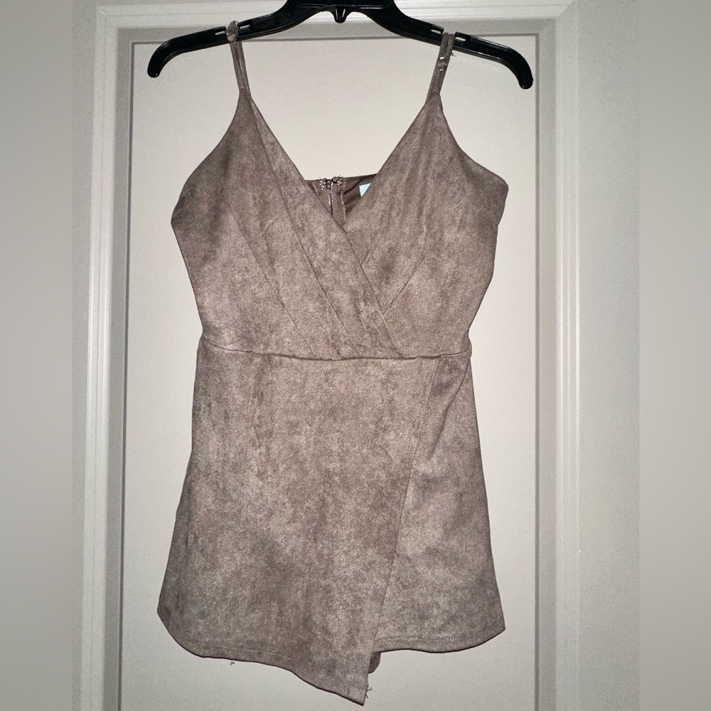 Suede romper